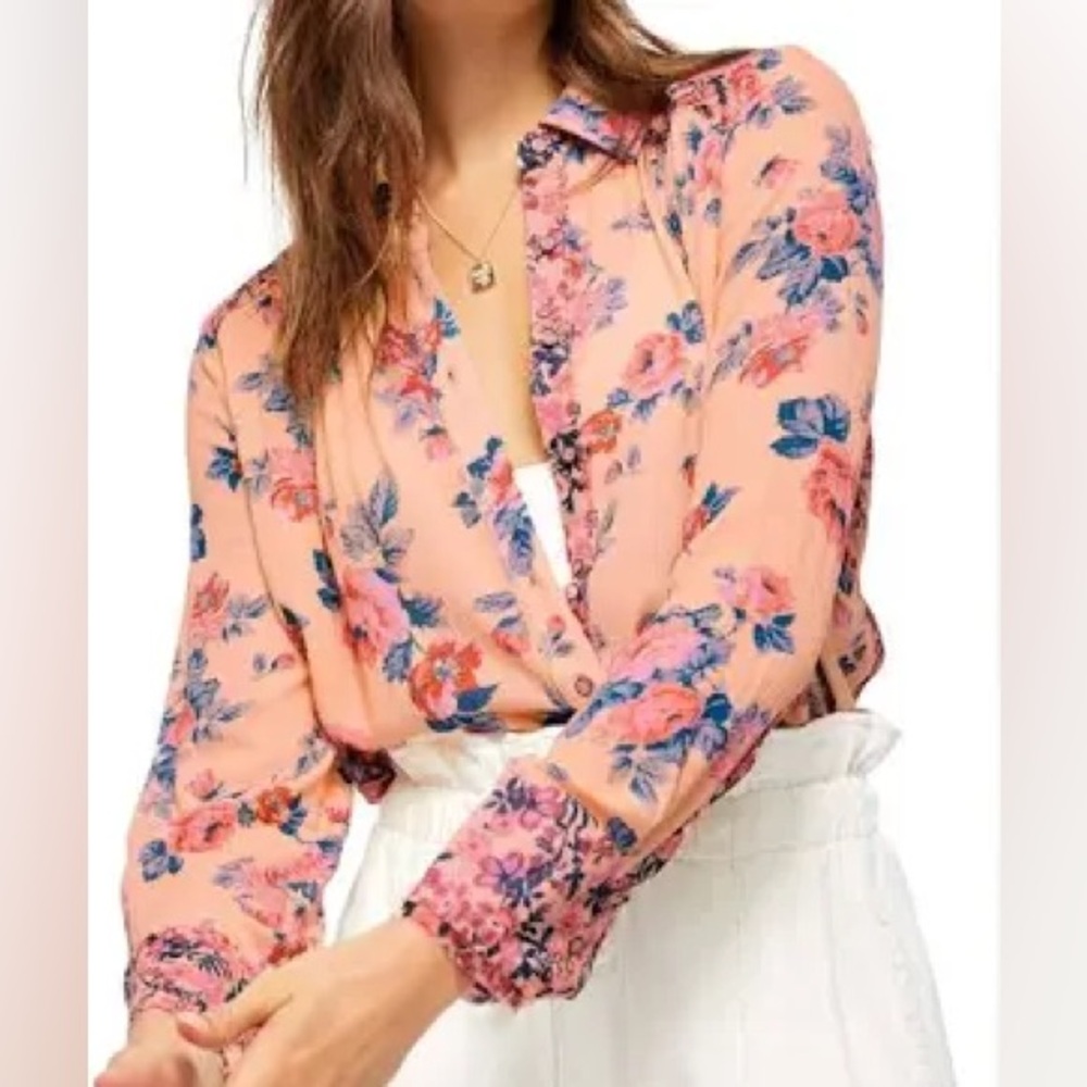Free People Floral Women's Top Size Small